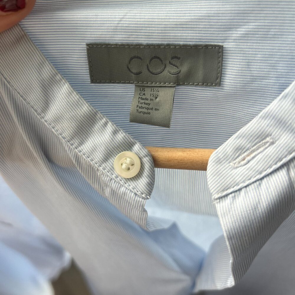 COS Men’s Light Blue Button-Down Shirt — Size M (15¼") - Picture 3 of 3